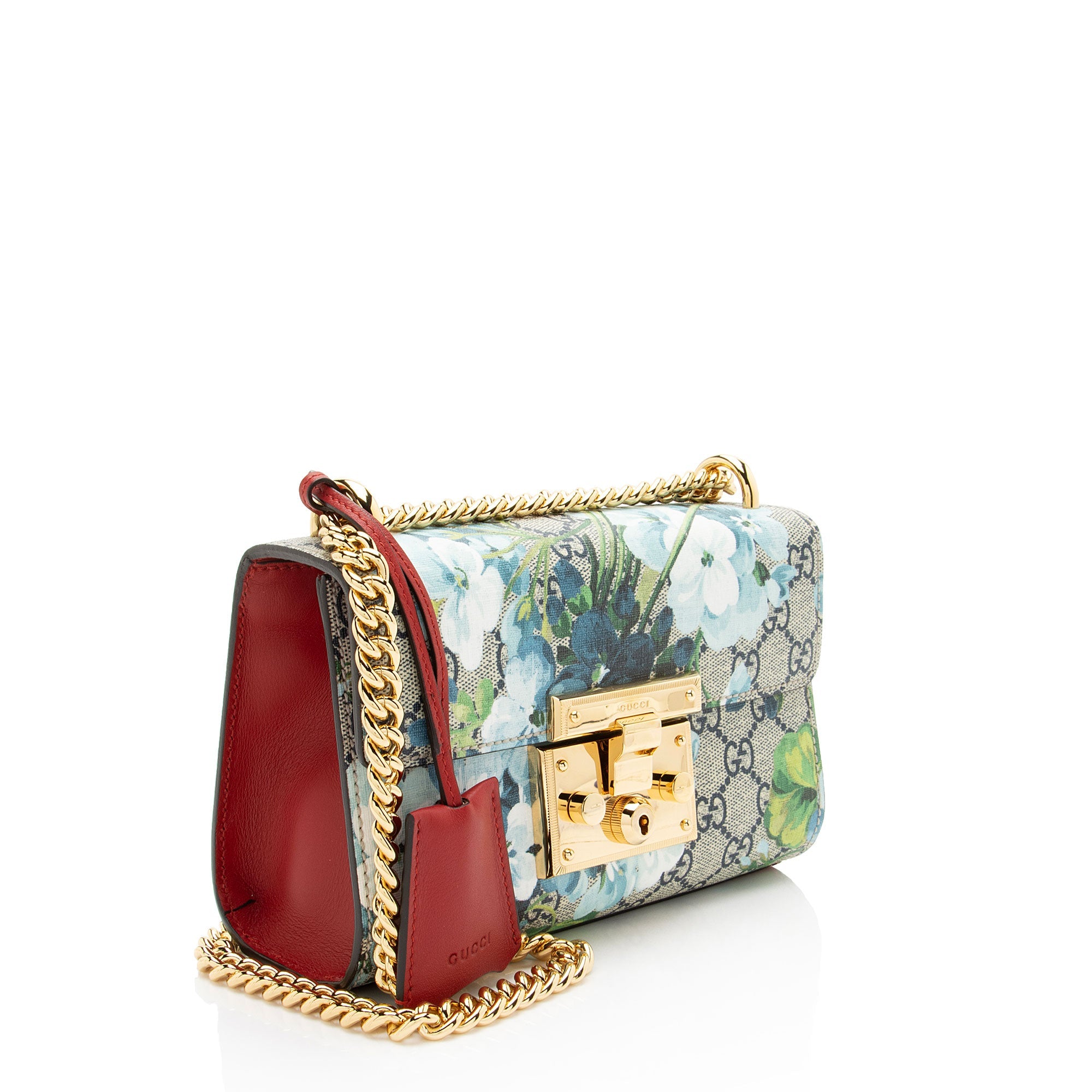 Gucci GG Supreme Blooms Padlock Small Shoulder Bag