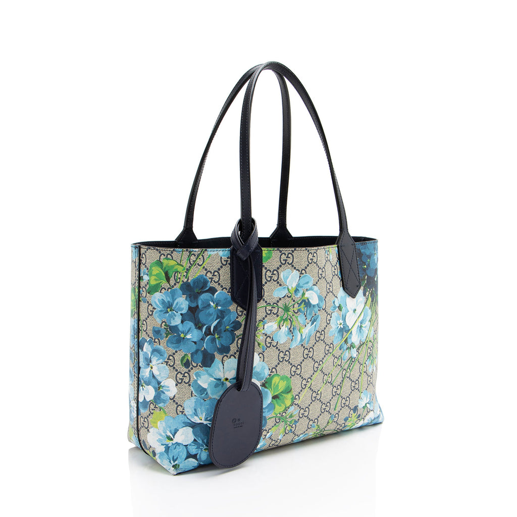 Gucci GG Supreme Blooms Reversible Small Tote (SHF-OhRyKY)