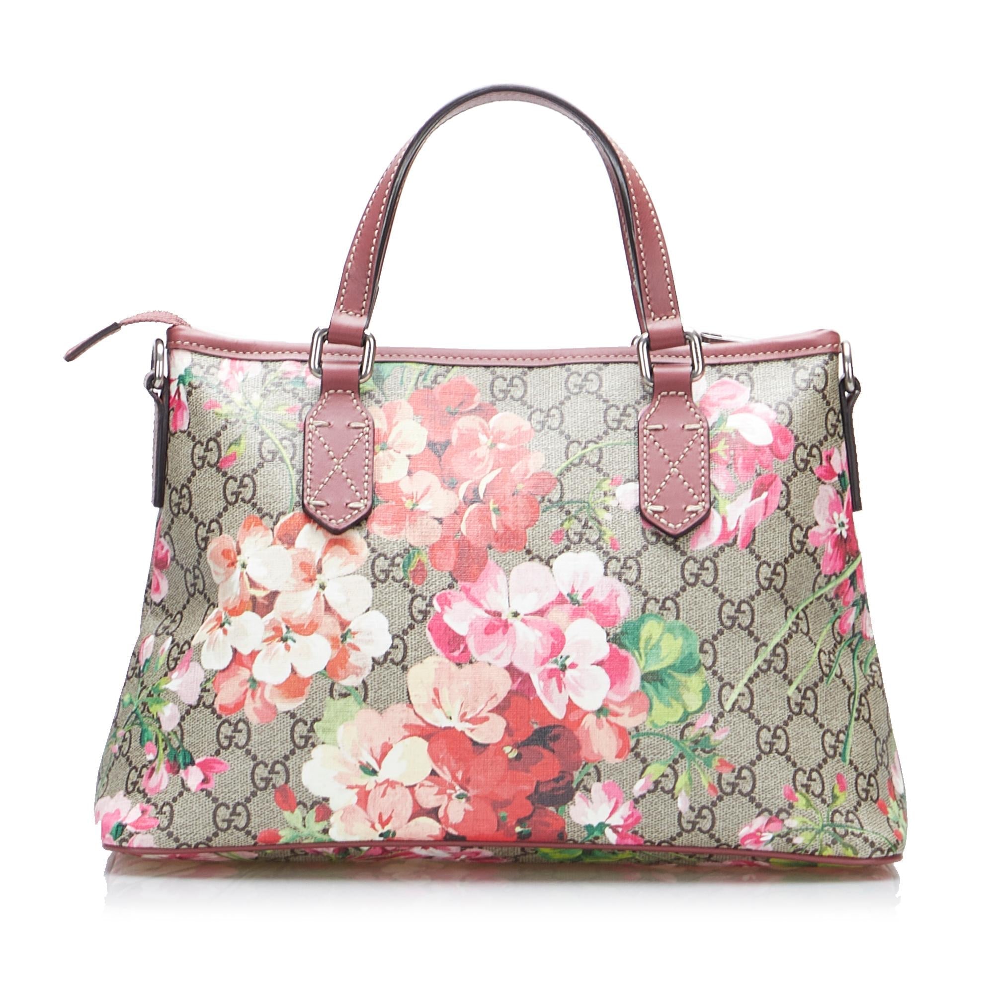 Gucci GG Supreme Blooms Satchel (SHG-ohCTZX)