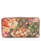 Gucci GG Supreme Blooms Zip Around Wallet (SHF-8w1PQp)