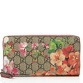 Gucci GG Supreme Blooms Zip Around Wallet
