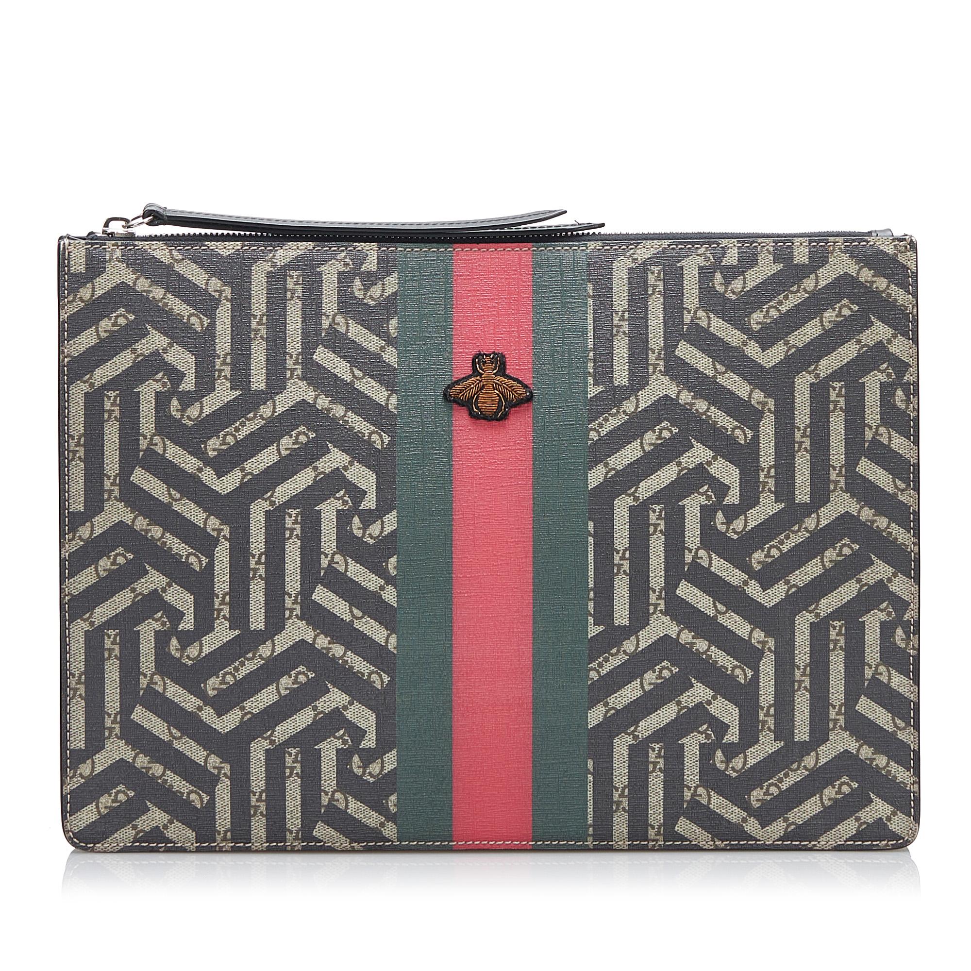 Gucci GG Supreme Caleido Web Bee Crossbody Bag (SHG-b130uG)