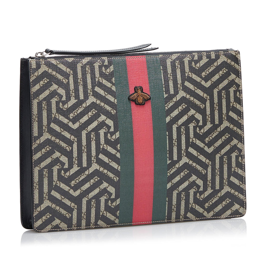 Gucci GG Supreme Caleido Web Bee Crossbody Bag (SHG-b130uG)