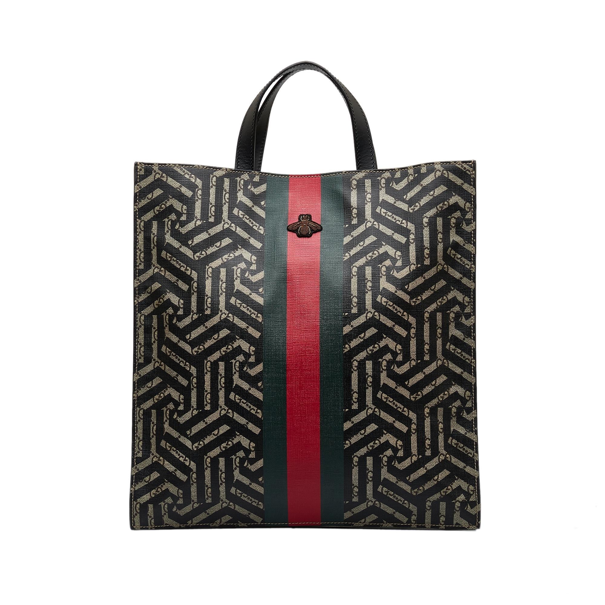 Gucci GG Supreme Caleido Web Tote Bag (SHG-BvZdHT)