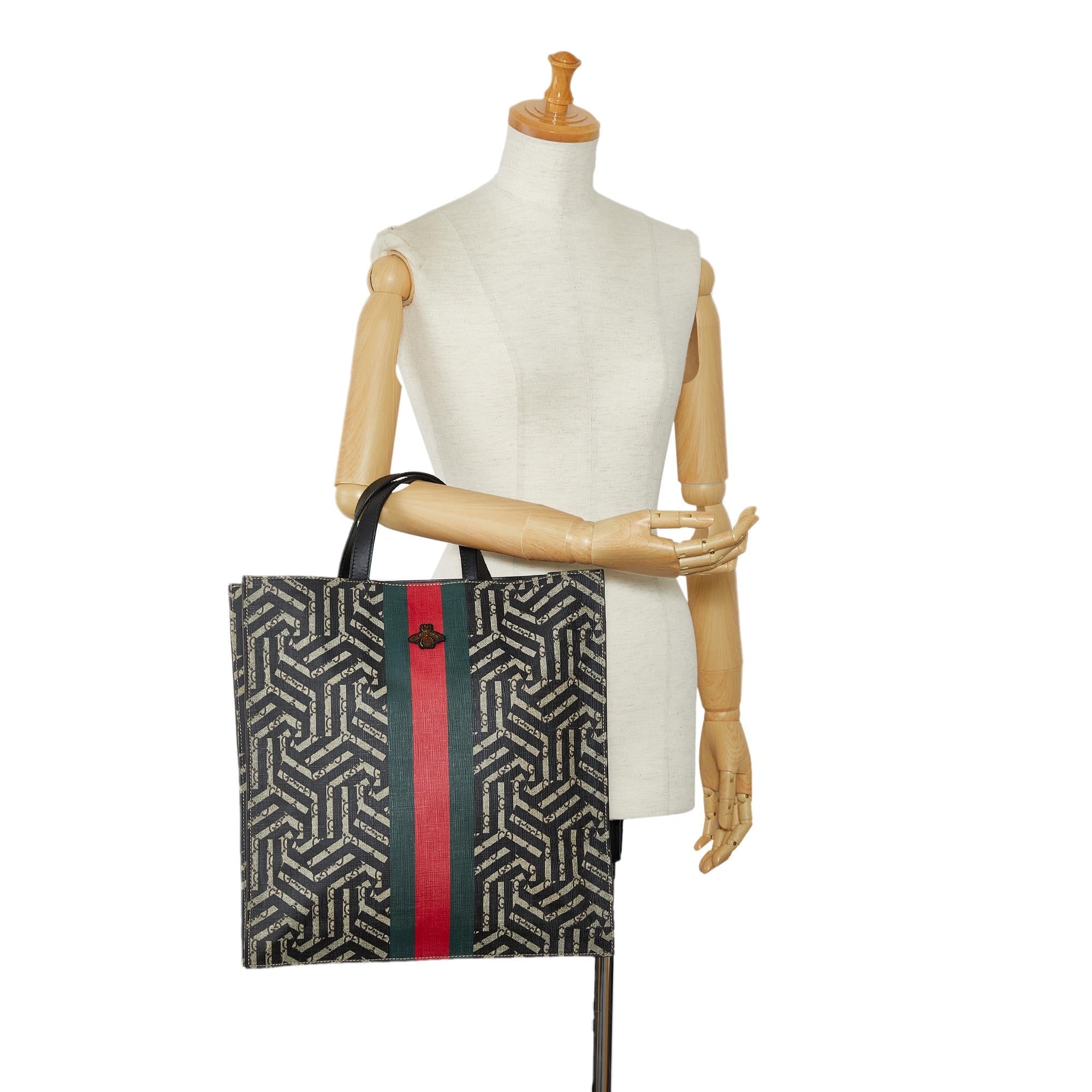 Gucci GG Supreme Caleido Web Tote Bag (SHG-BvZdHT)
