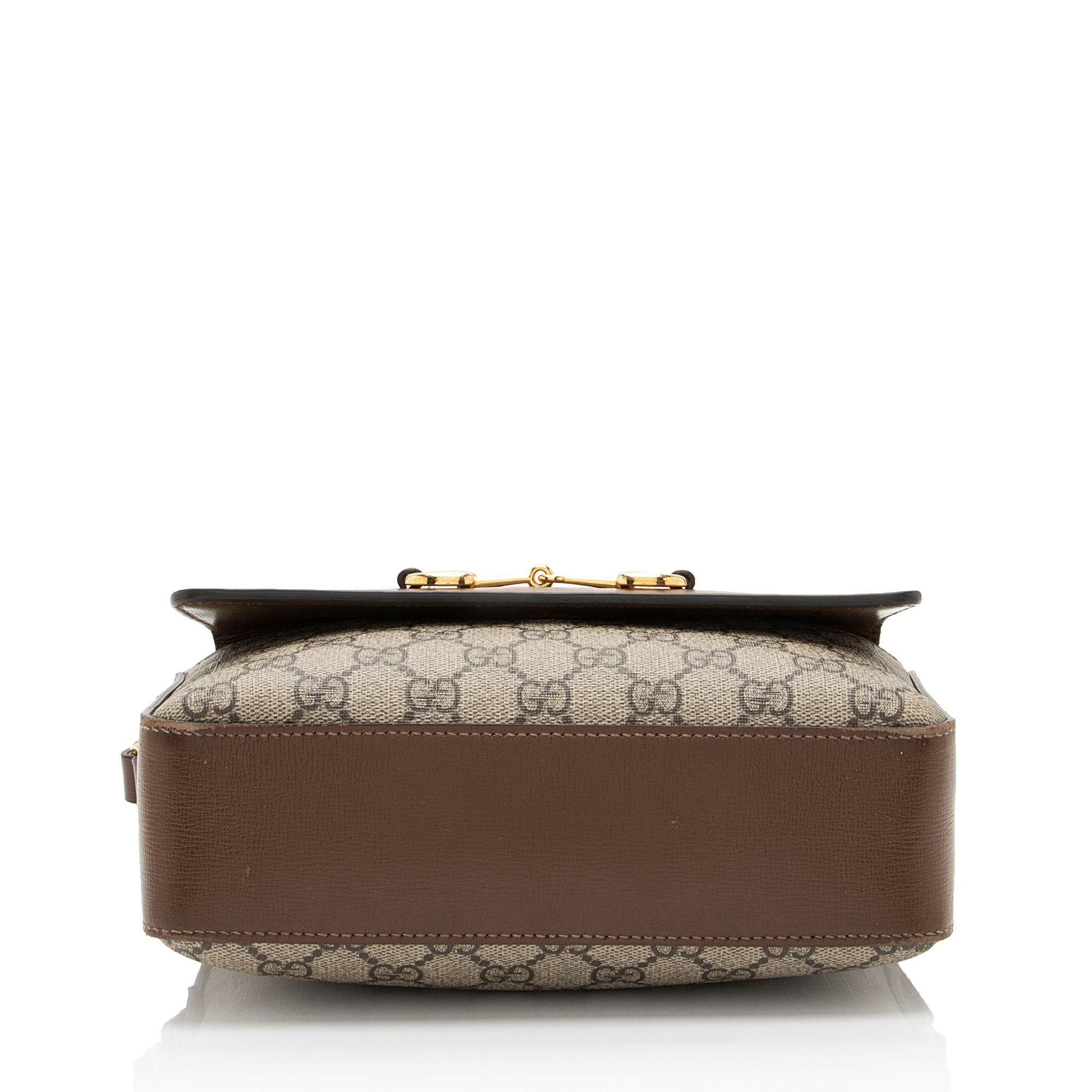 Gucci GG Supreme Calfskin Horsebit 1955 Small Shoulder Bag (SHF-EumYCS)