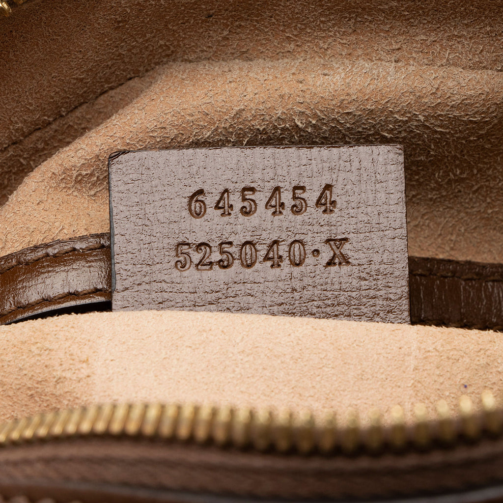 Gucci GG Supreme Calfskin Horsebit 1955 Small Shoulder Bag (SHF-EumYCS)