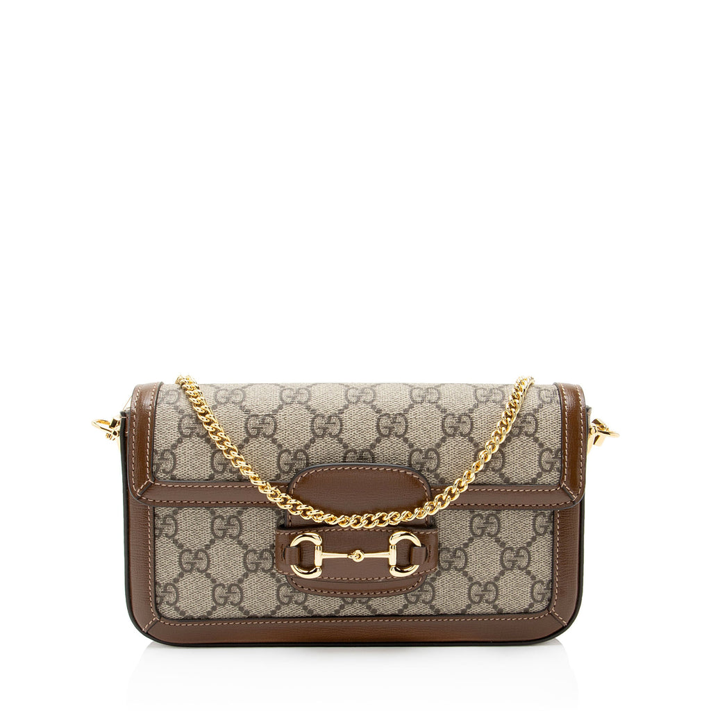 Gucci GG Supreme Chain Horsebit 1955 Small Shoulder Bag