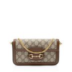 Gucci GG Supreme Chain Horsebit 1955 Small Shoulder Bag