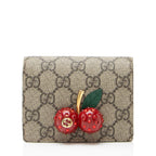 Gucci GG Supreme Cherry Compact Wallet