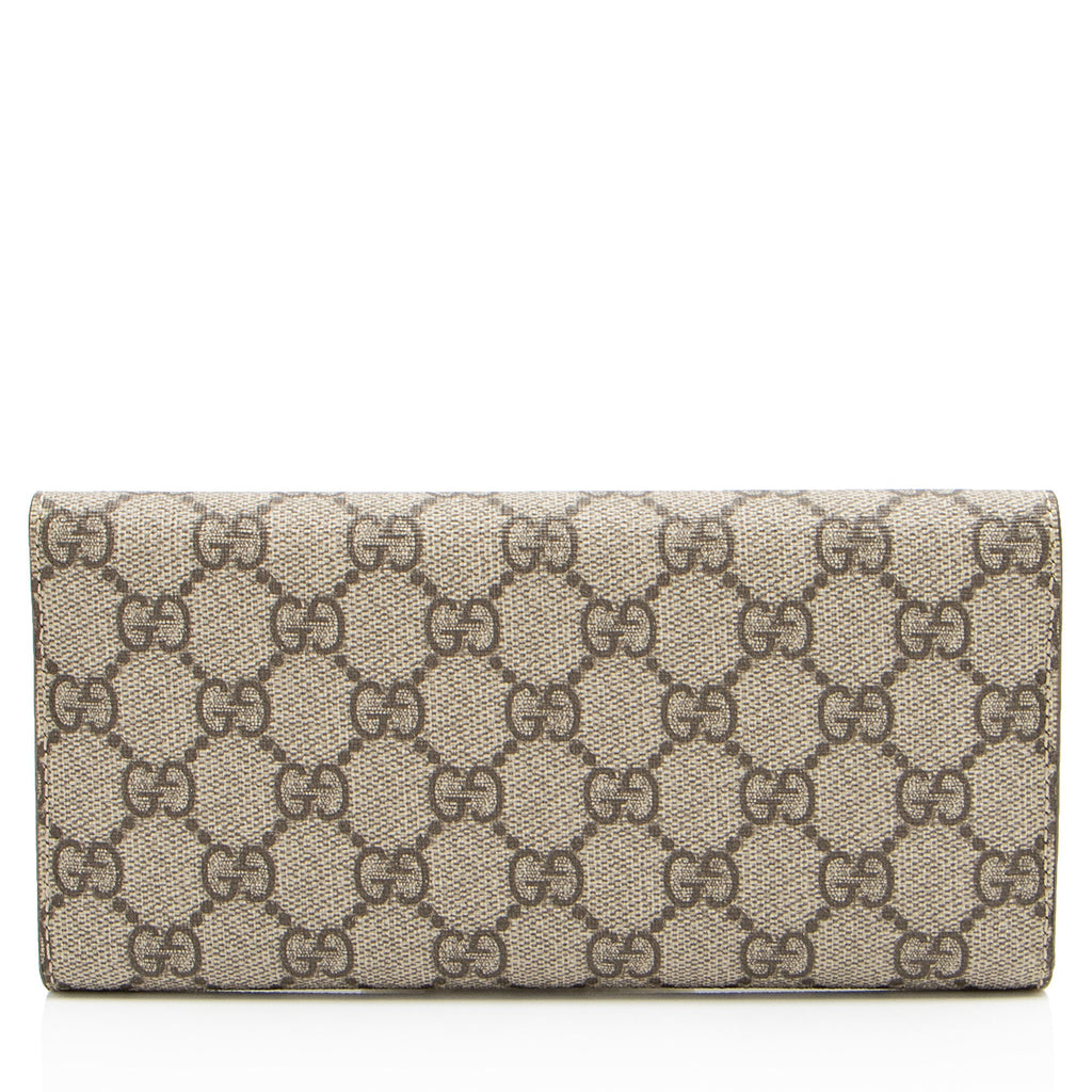Gucci GG Supreme Continental Flap Wallet (SHF-J4rYyN)