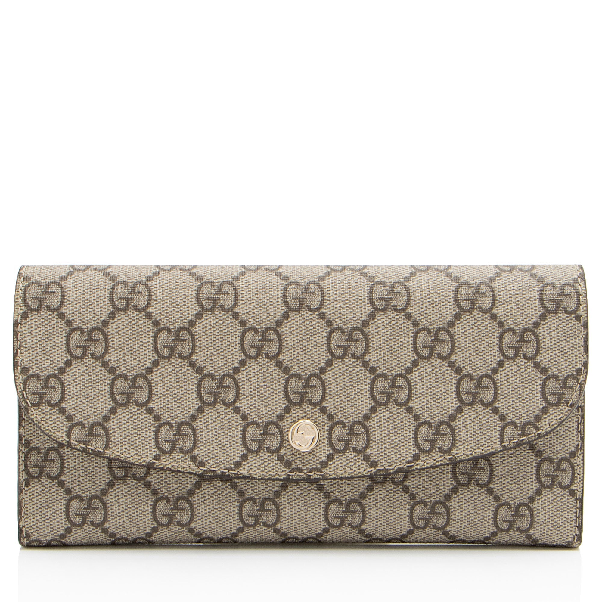 Gucci GG Supreme Continental Flap Wallet (SHF-J4rYyN)