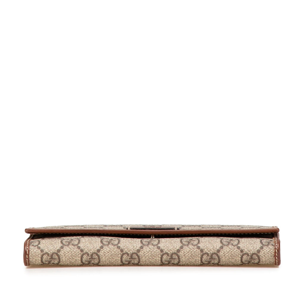 Gucci GG Supreme Continental Flap Wallet