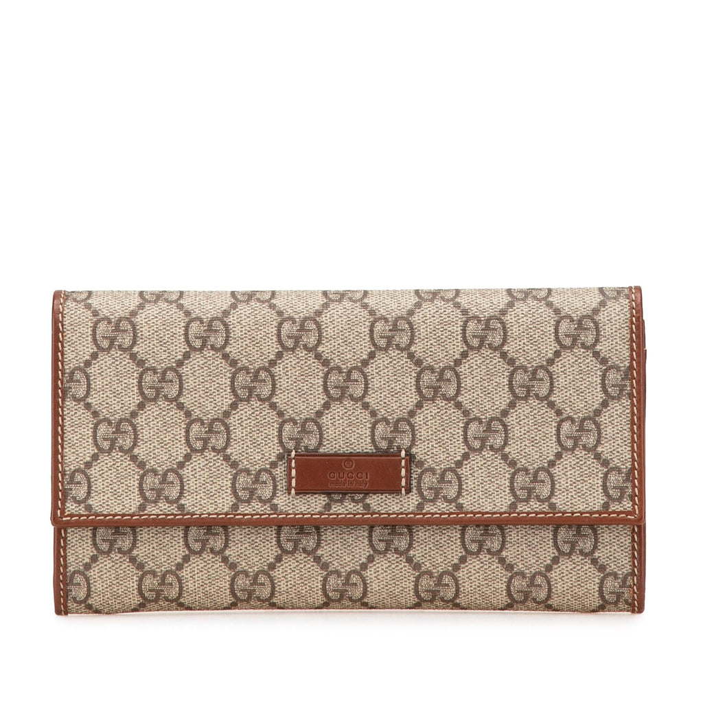 Gucci GG Supreme Continental Flap Wallet