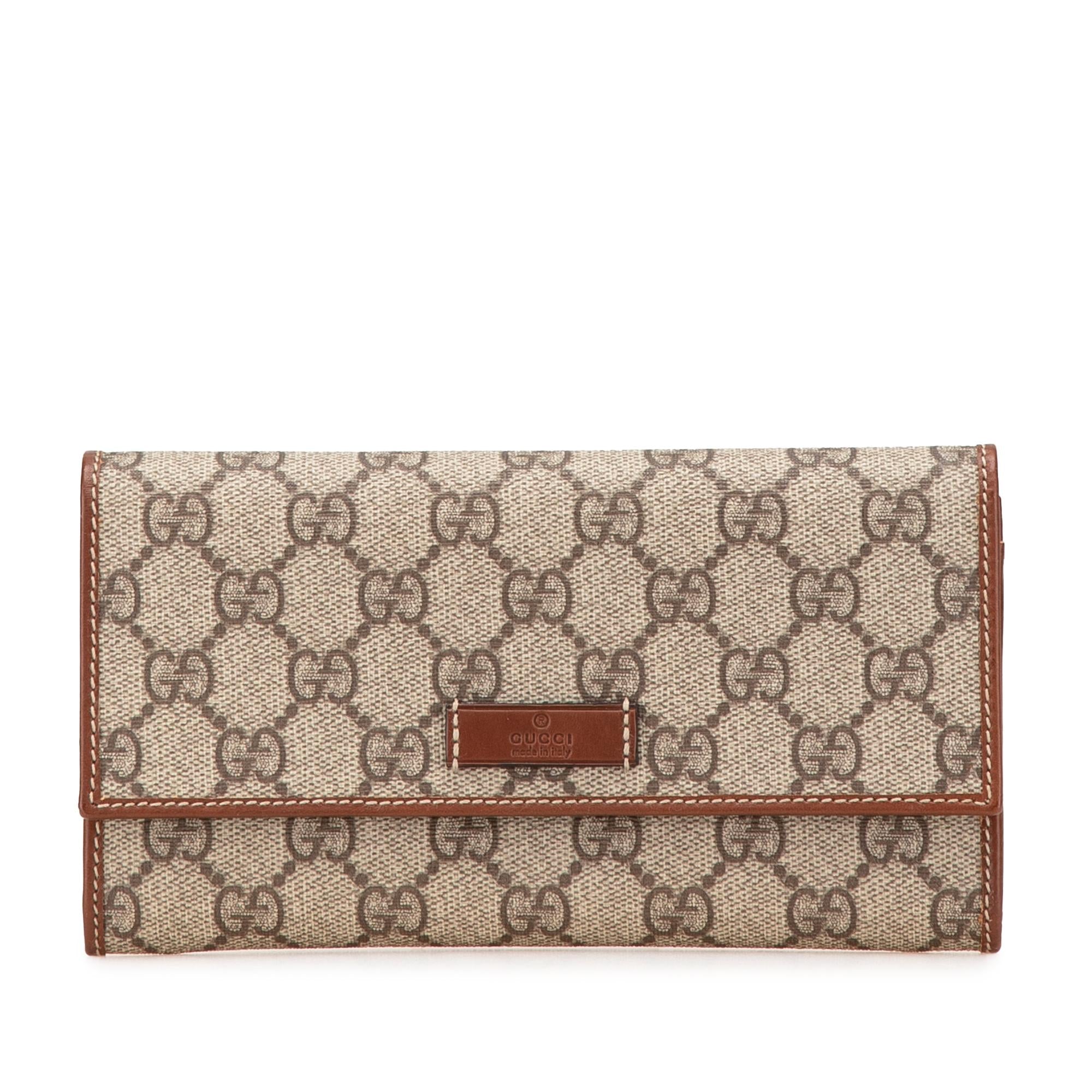 Gucci GG Supreme Continental Flap Wallet