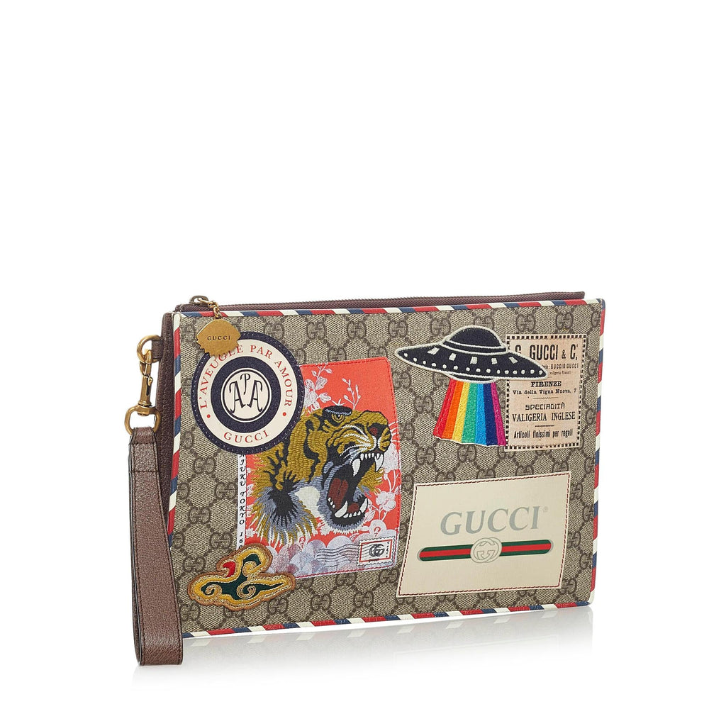 Gucci GG Supreme Courrier Clutch Bag (SHG-33451)