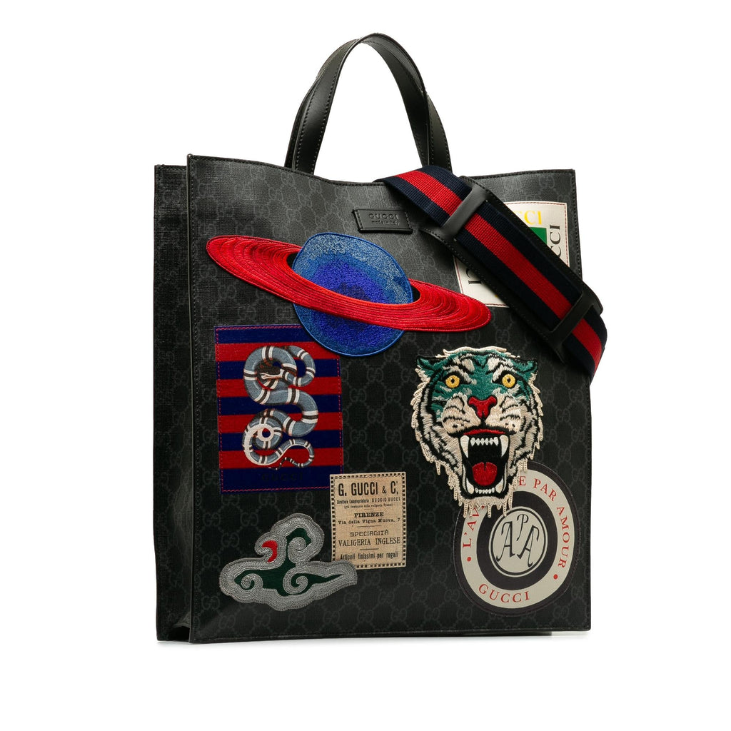 Gucci GG Supreme Courrier Convertible Soft Tote (SHG-1NOz3V)