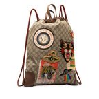 Gucci GG Supreme Courrier Drawstring Backpack (SHG-qBcRPL)