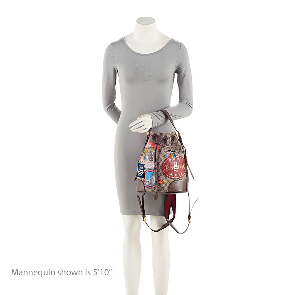 Gucci GG Supreme Courrier Drawstring Sling Bag