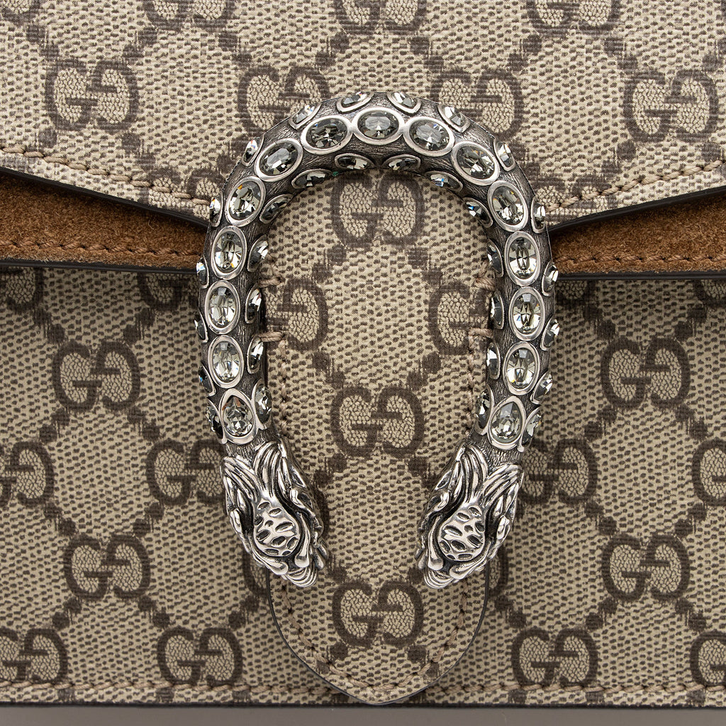 Gucci GG Supreme Crystal Dionysus Medium E/W Shoulder Bag