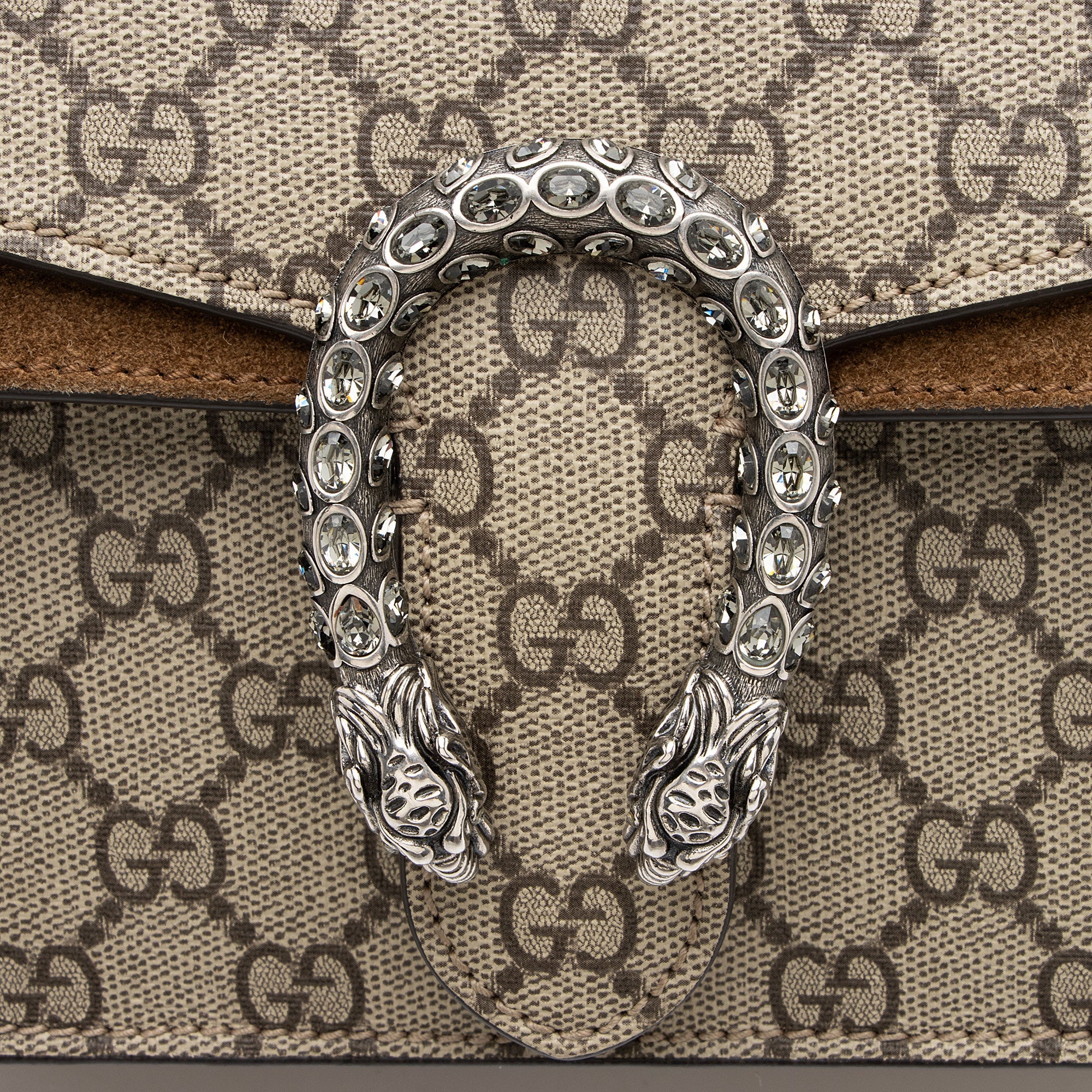 Gucci GG Supreme Crystal Dionysus Medium E/W Shoulder Bag
