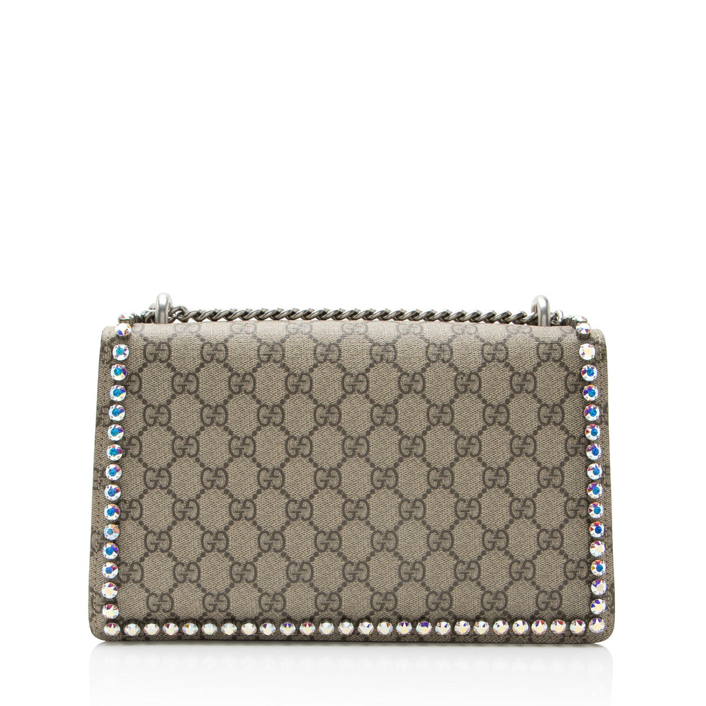 Gucci GG Supreme Crystal Studded Dionysus Medium Shoulder Bag