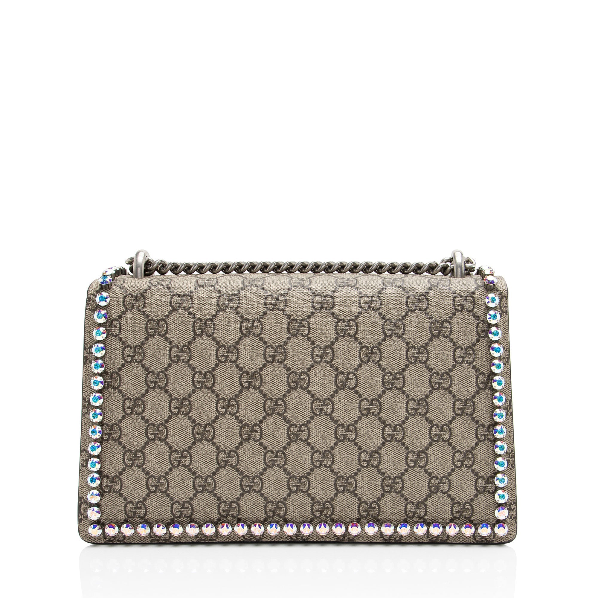 Gucci GG Supreme Crystal Studded Dionysus Medium Shoulder Bag