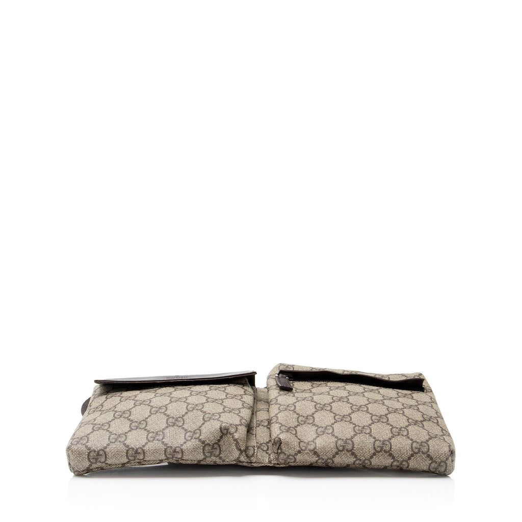 Gucci GG Supreme Double Pocket Belt Bag