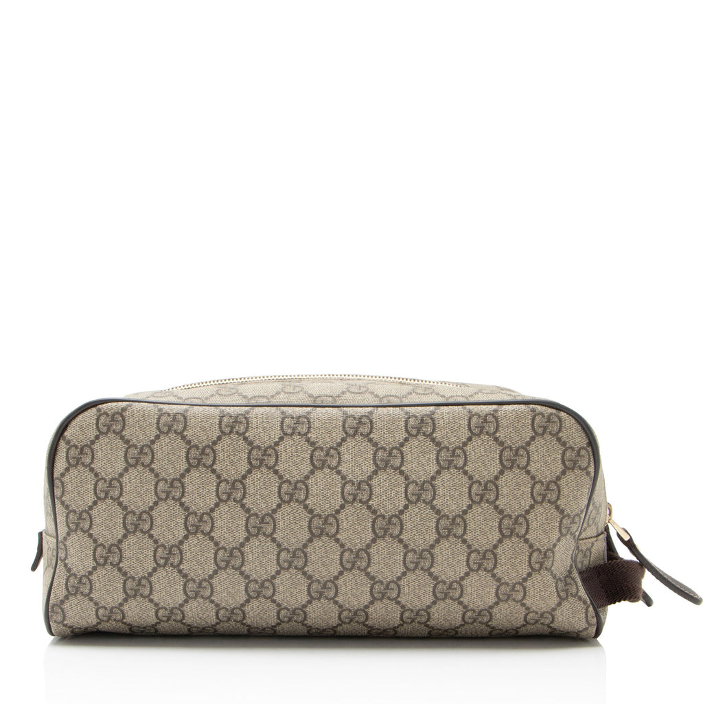 Gucci GG Supreme Double Zip Toiletry Case