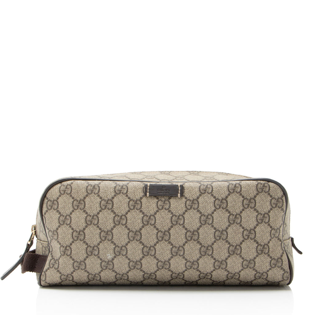 Gucci GG Supreme Double Zip Toiletry Case