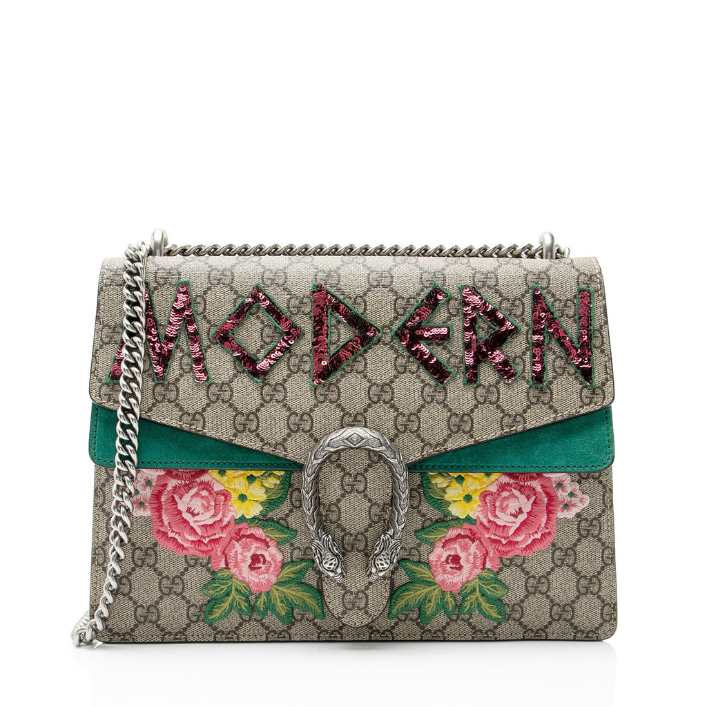 Gucci GG Supreme Embellished Dionysus Large Shoulder Bag