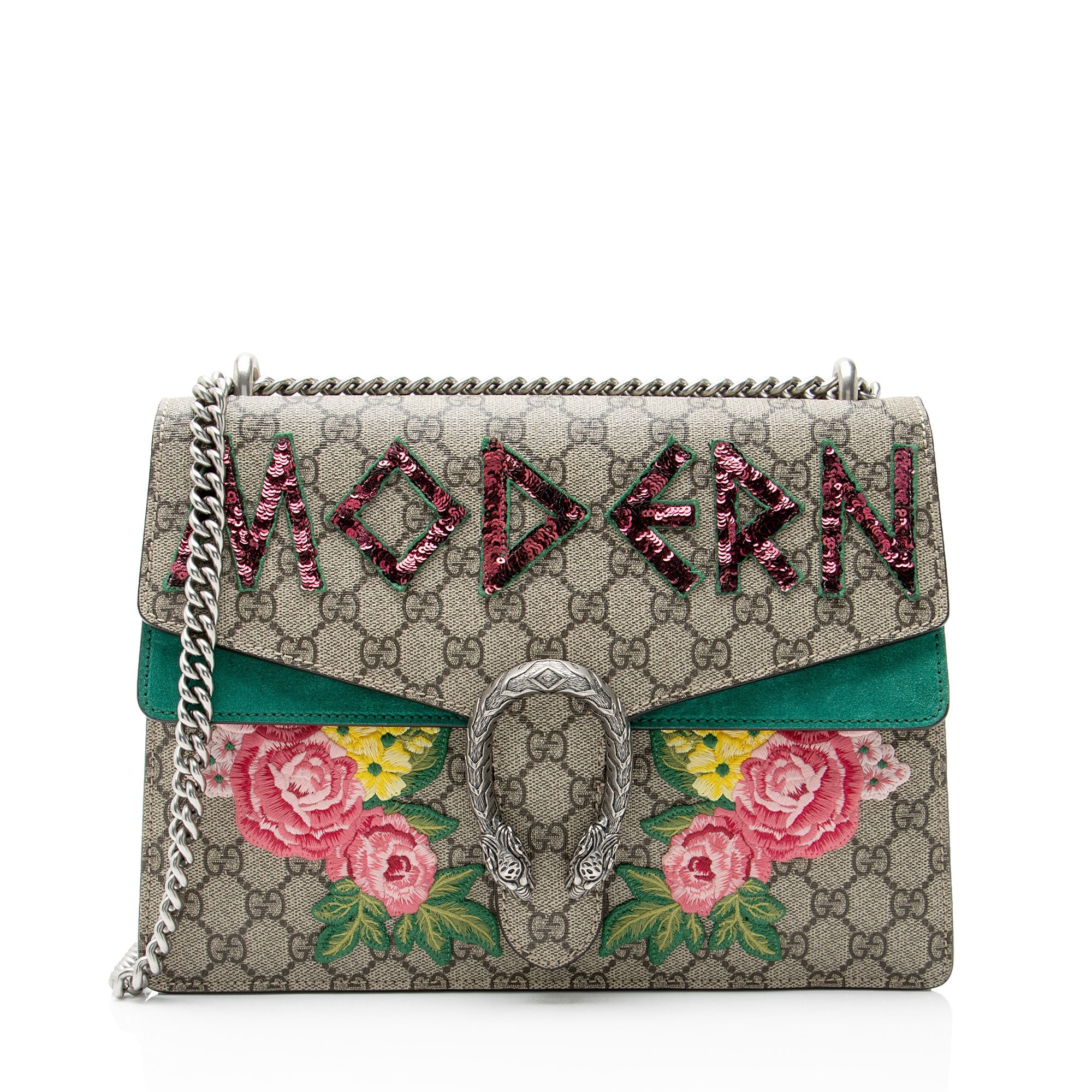 Gucci GG Supreme Embellished Dionysus Large Shoulder Bag