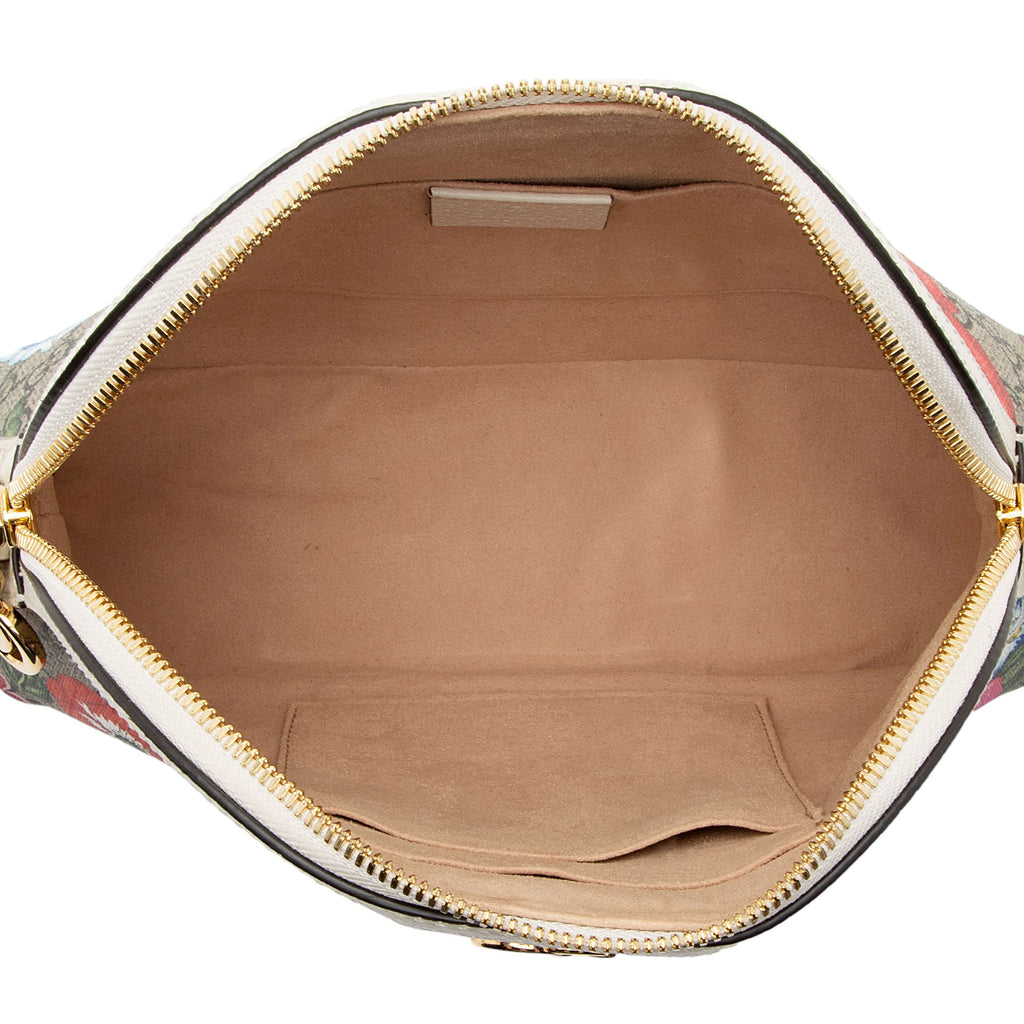 Gucci GG Supreme Flora Ophidia Dome Small Shoulder Bag (SHF-y1K6pl)