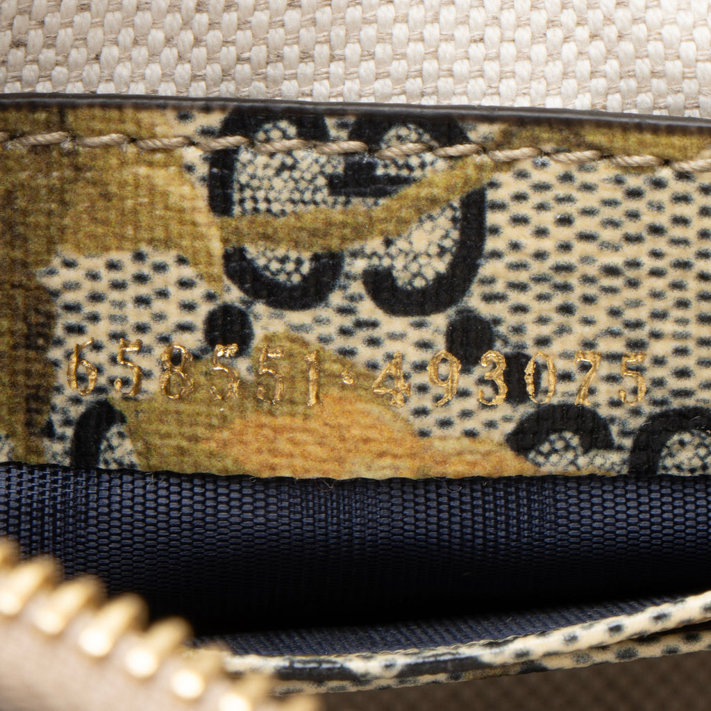Gucci GG Supreme Flora Ophidia Half Moon Mini Hobo