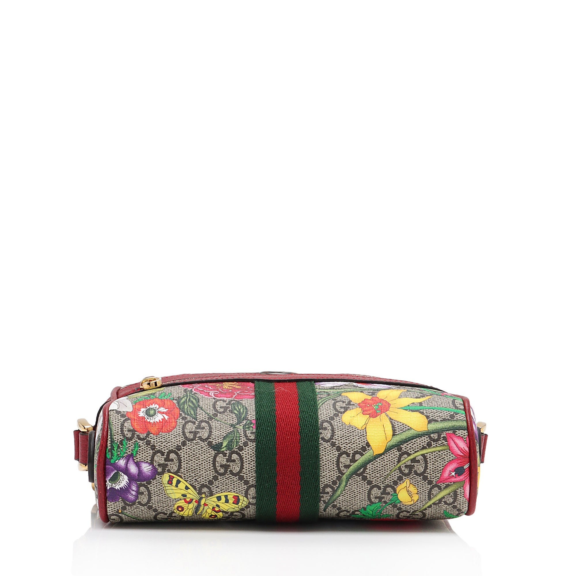 Gucci GG Supreme Flora Ophidia Mini Shoulder Bag (SHF-nnkZFw)