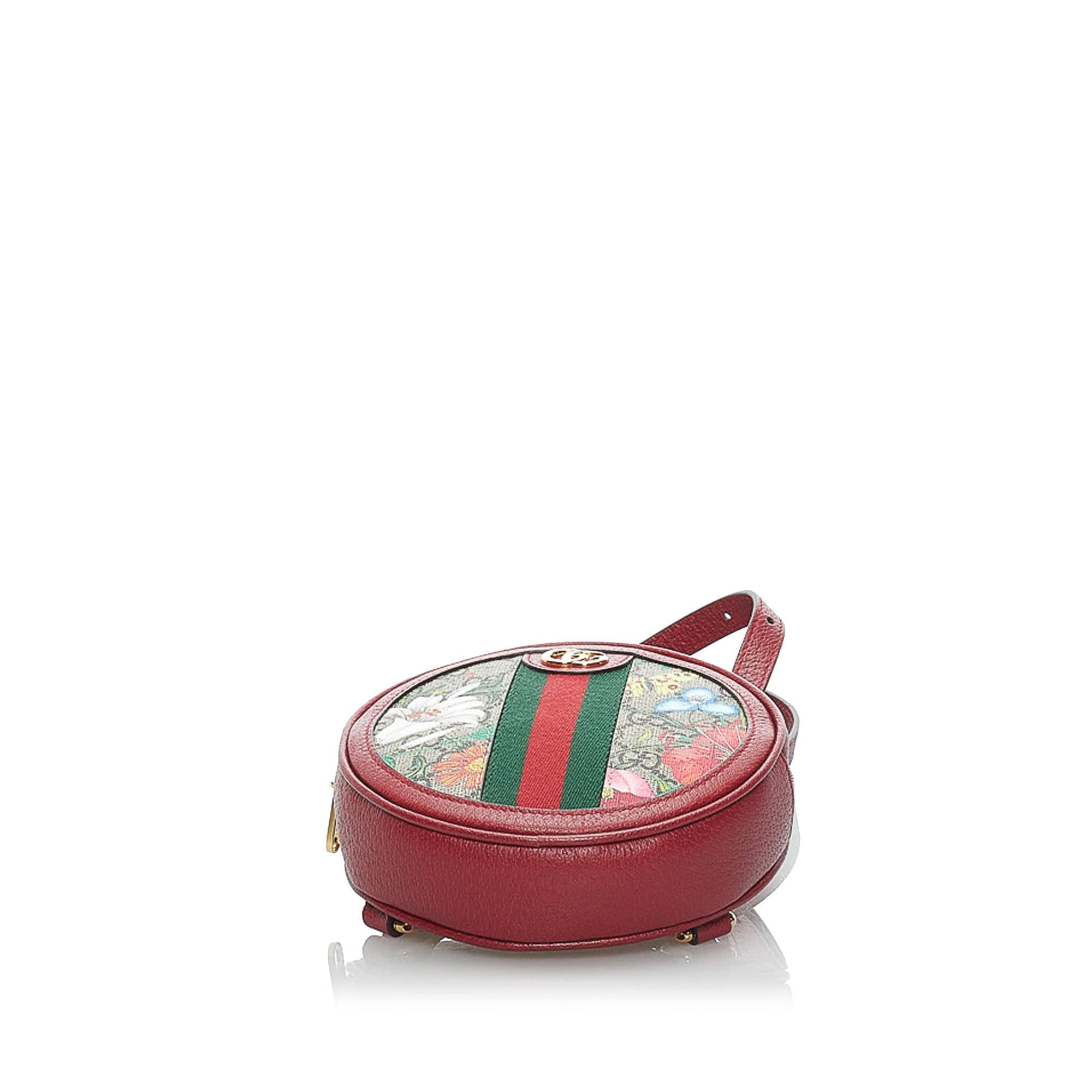 Gucci GG Supreme Flora Ophidia Round Backpack (SHG-vMOkxm)