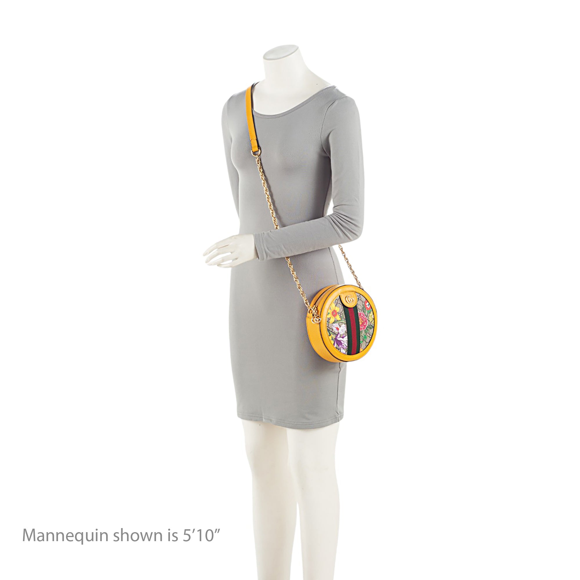 Gucci GG Supreme Flora Ophidia Round Mini Shoulder Bag