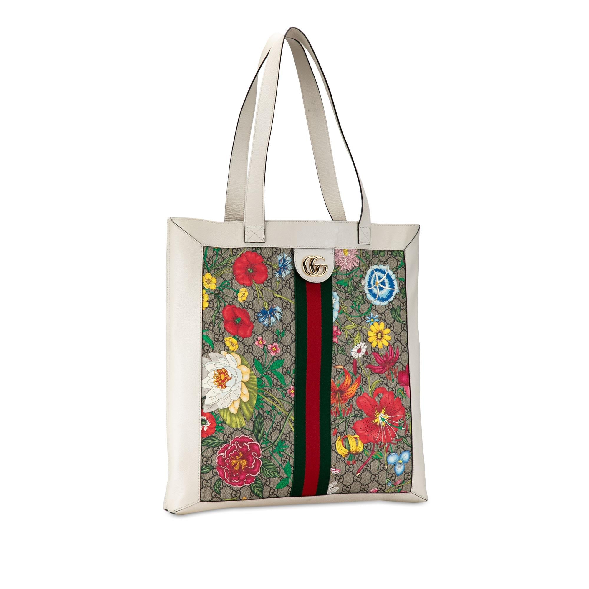 Gucci GG Supreme Flora Ophidia Tote (SHG-bd4pGS)