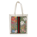 Gucci GG Supreme Flora Ophidia Vertical Shopping Tote