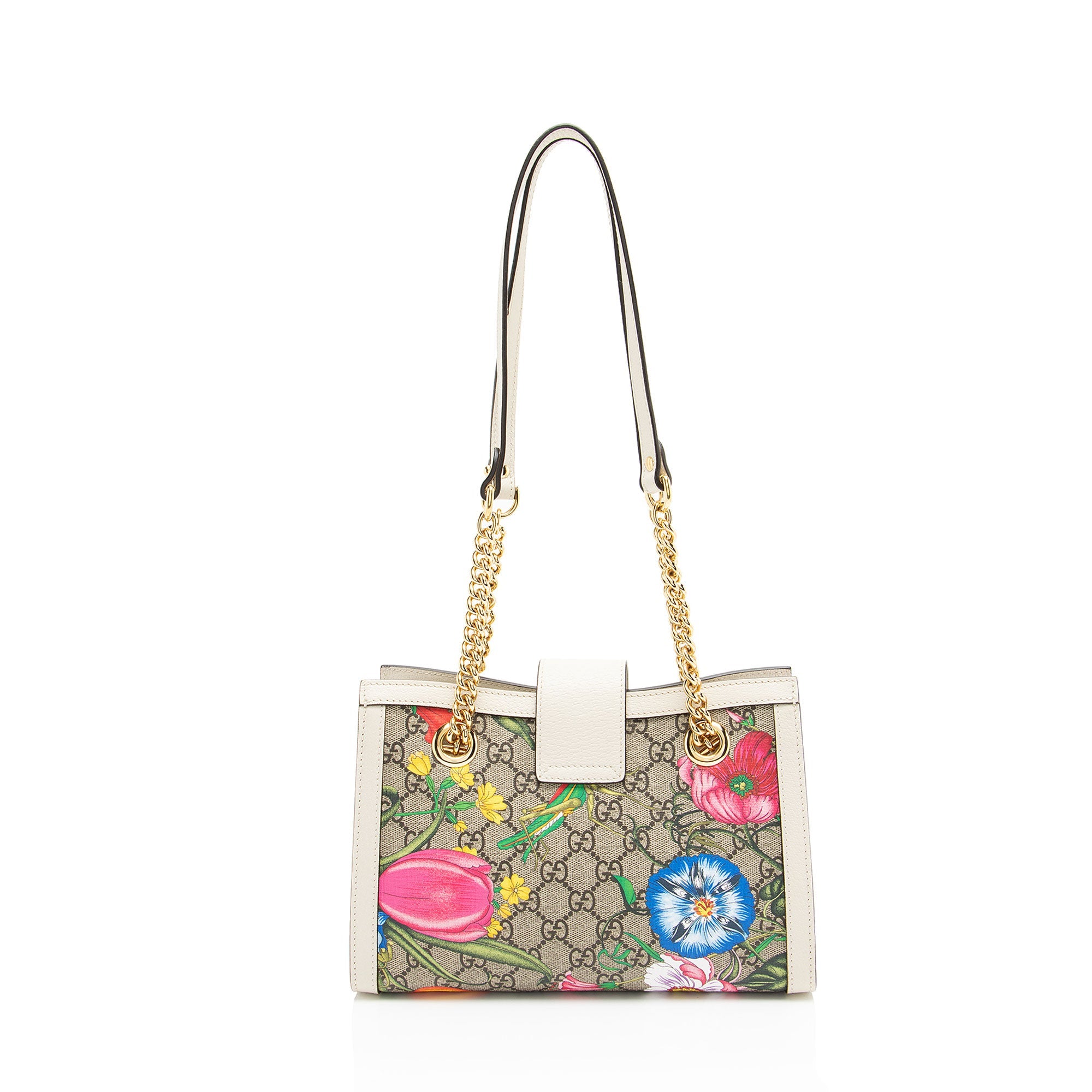 Gucci GG Supreme Flora Padlock Small Tote