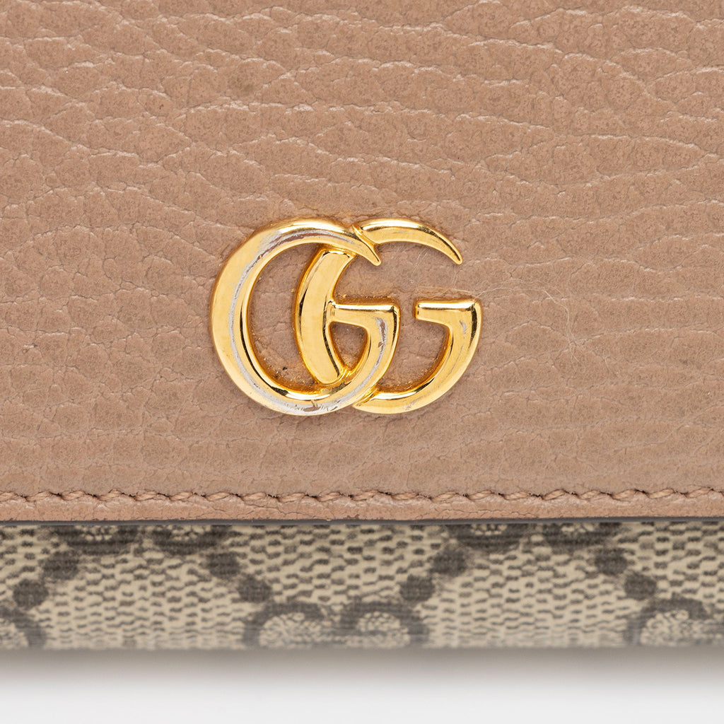 Gucci GG Supreme GG Marmont Compact Wallet (SHF-0GWgKX)