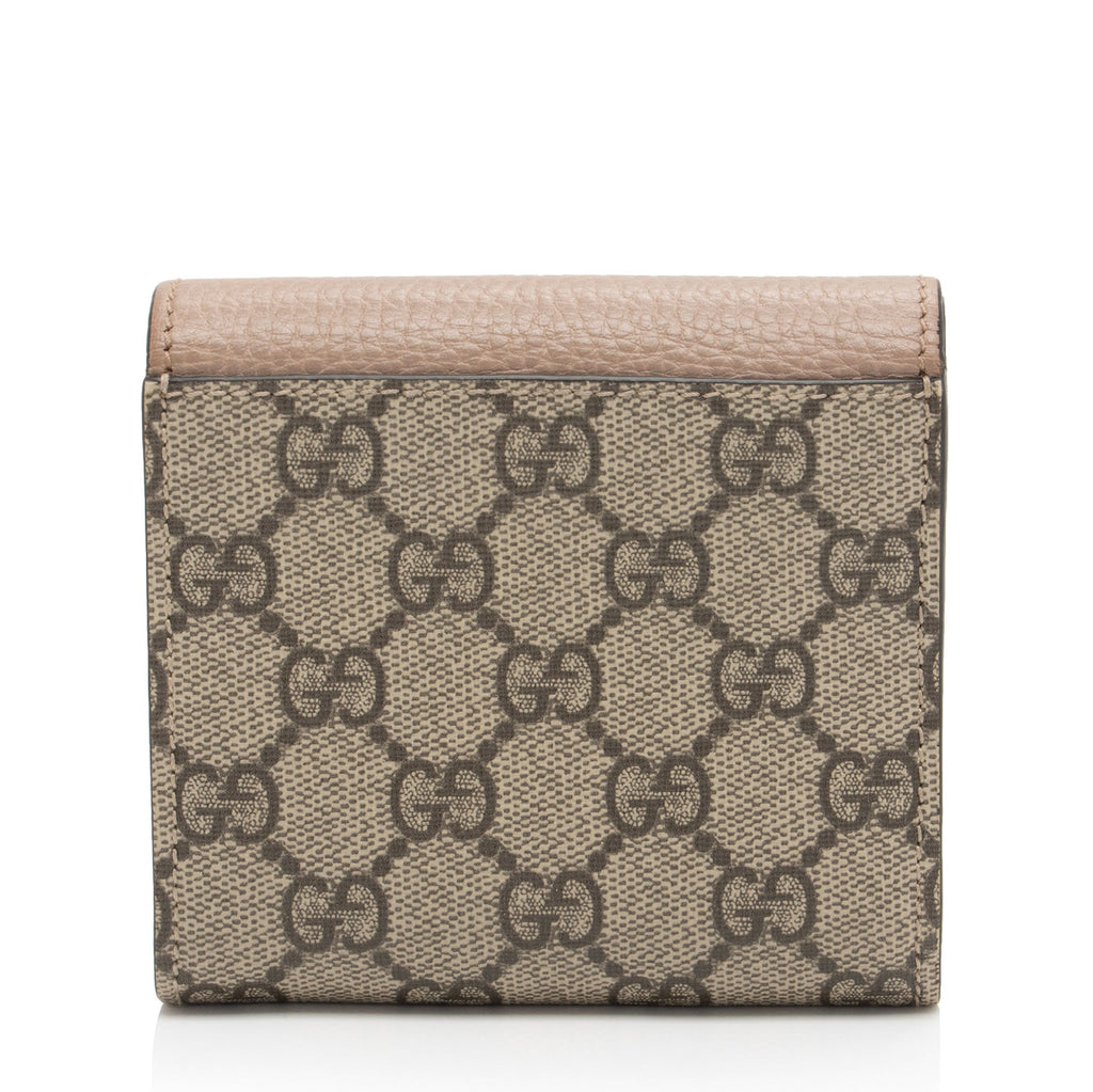 Gucci GG Supreme GG Marmont Compact Wallet (SHF-7LHllk)