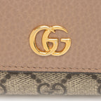 Gucci GG Supreme GG Marmont Compact Wallet (SHF-7LHllk)