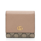 Gucci GG Supreme GG Marmont Compact Wallet (SHF-7LHllk)