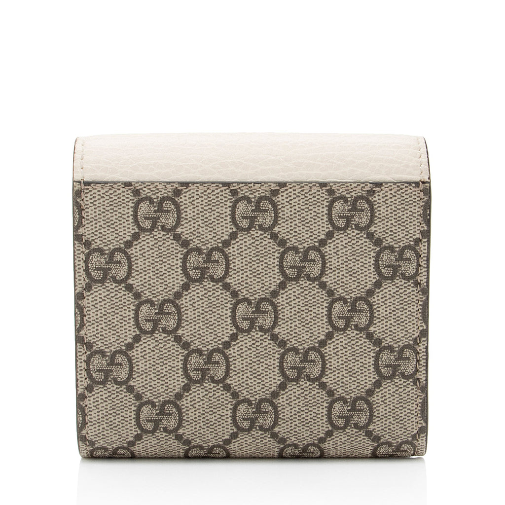 Gucci GG Supreme GG Marmont Compact Wallet (SHF-f4pbRS)