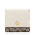 Gucci GG Supreme GG Marmont Compact Wallet (SHF-f4pbRS)