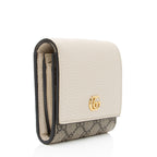 Gucci GG Supreme GG Marmont Compact Wallet (SHF-f4pbRS)