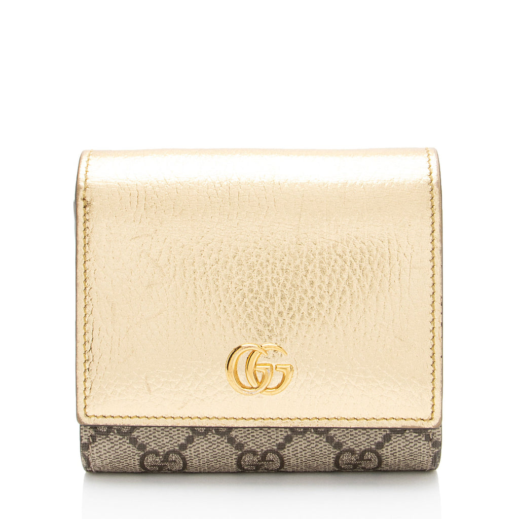 Gucci GG Supreme GG Marmont Compact Wallet
