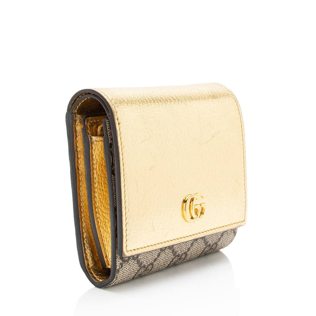 Gucci GG Supreme GG Marmont Compact Wallet