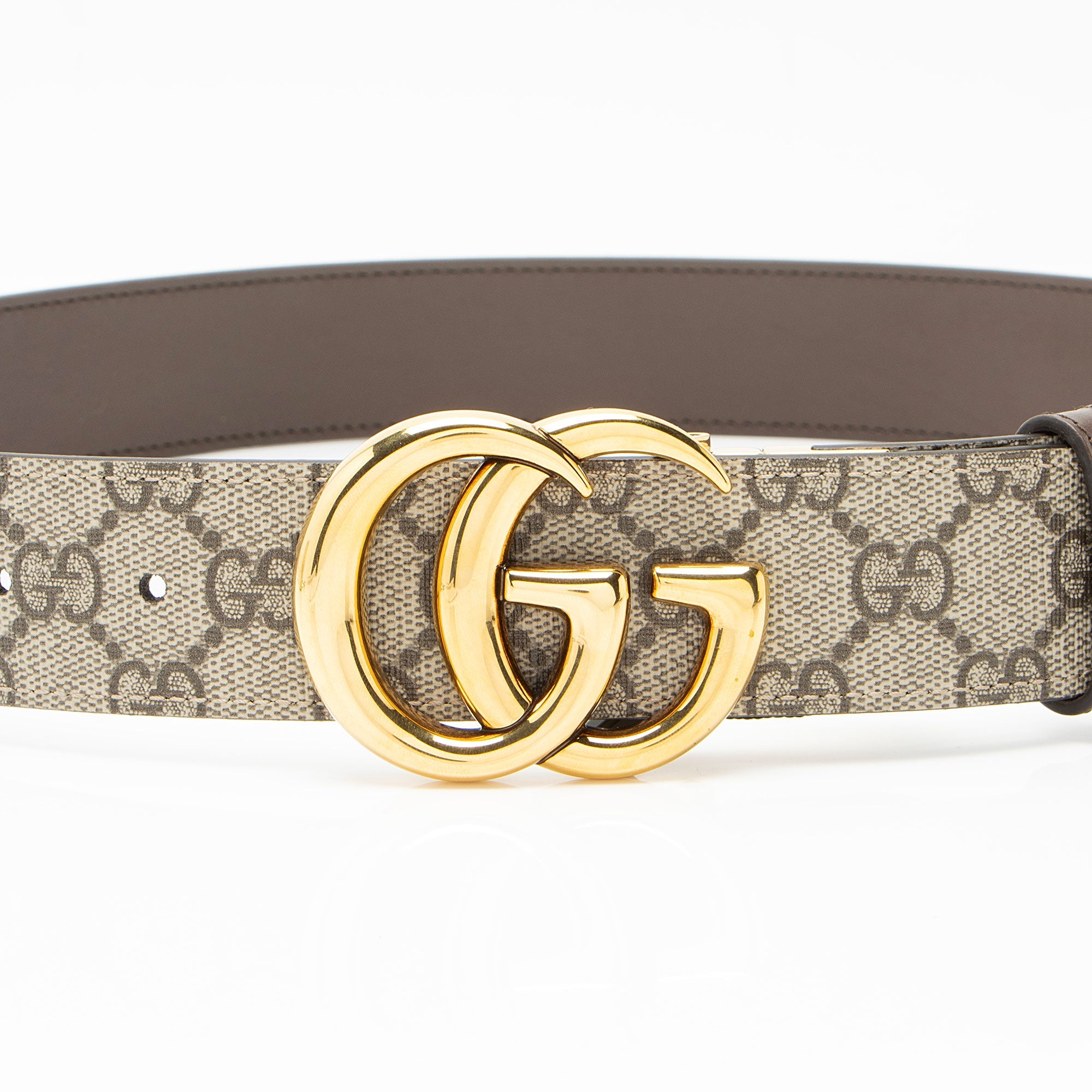 Gucci GG Supreme GG Marmont Reversible Belt - Size 34 / 85